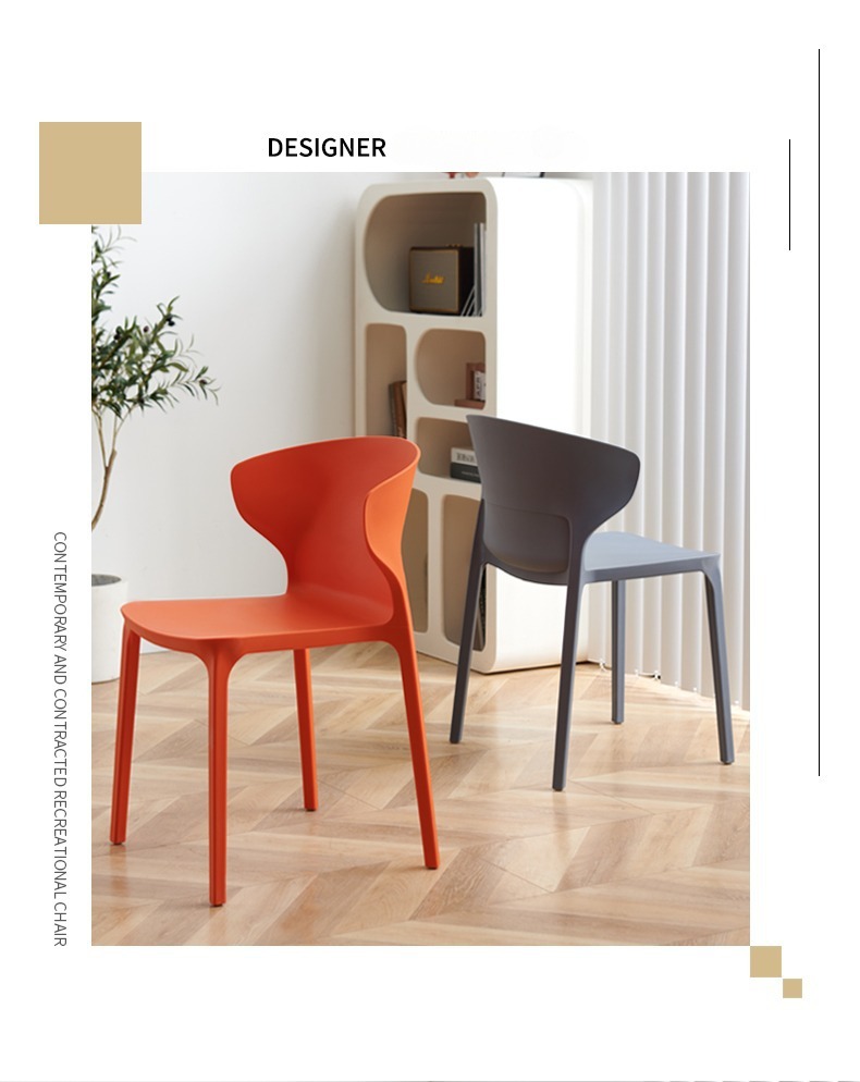 Factory High-quality Simple Plastic Dining Chairs Colored Stackable and Furniture for Living Rooms and Kitchens Modern Outdoor,Outdoor Dining Chairs , Plastic Outdoor Dining Chairs , Simple Plastic Outdoor Dining Chairs