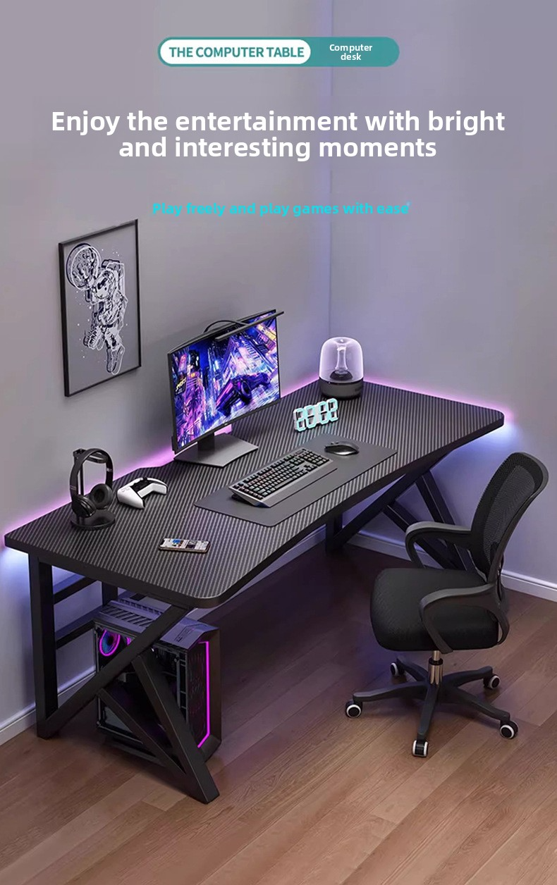 Gaming Table,Modern Game Table,Multi Game Table for Adults Supplier Home Study Office Black Carbon Fiber Material K Leg Durable Gaming Table