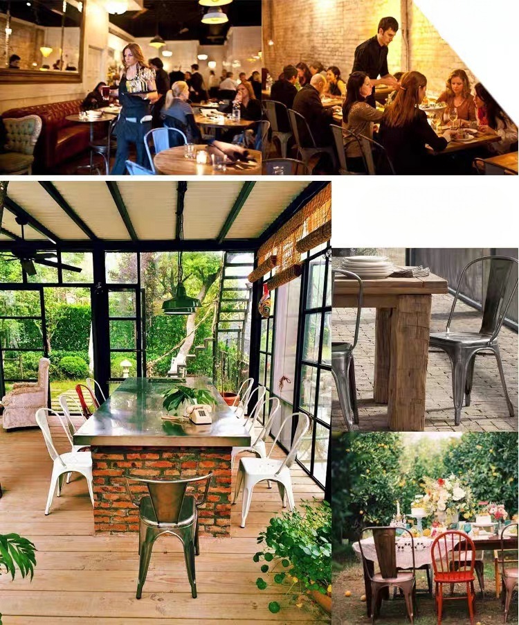 Metal Restaurant Chairs , Dining Metal Restaurant Chairs , Iron Dining Metal Restaurant Chairs