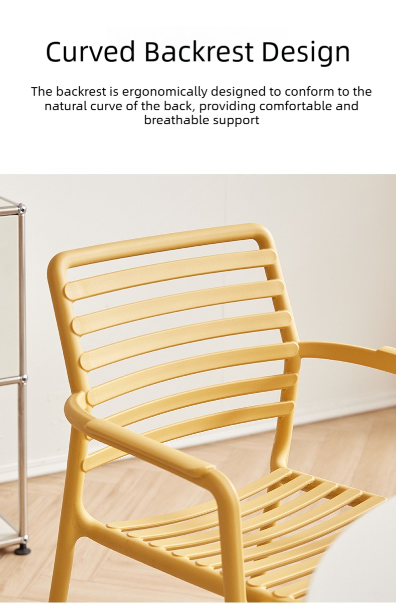 Plastic Dining Chair,Modern Plastic Dining Chairs,Plastic Dining Chairs Set of 4 Wholesale Modern Stackable Yellow Plastic Dining Chair With Armrest for Outdoor Use