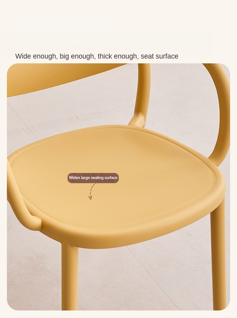 Chair with Plastic Cover,Patio Chair Plastic,Modern Chair Plastic,Modern Thickened Stackable Home Dining Chair and Armchairs Plastic PU for Living Rooms and Malls Wholesale