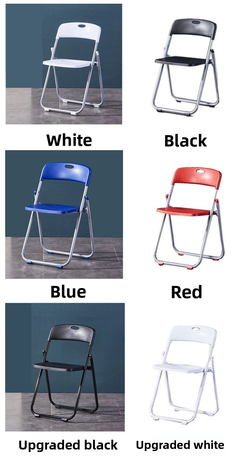 Plastic Folding Chair,Plastic Stack Chairs Outdoor,Black Folding Chairs Plastic EaseNeat Modern White Plastic Folding Dining Chair Family Office Conference Chair for Wedding Banquet Activity Home Furniture