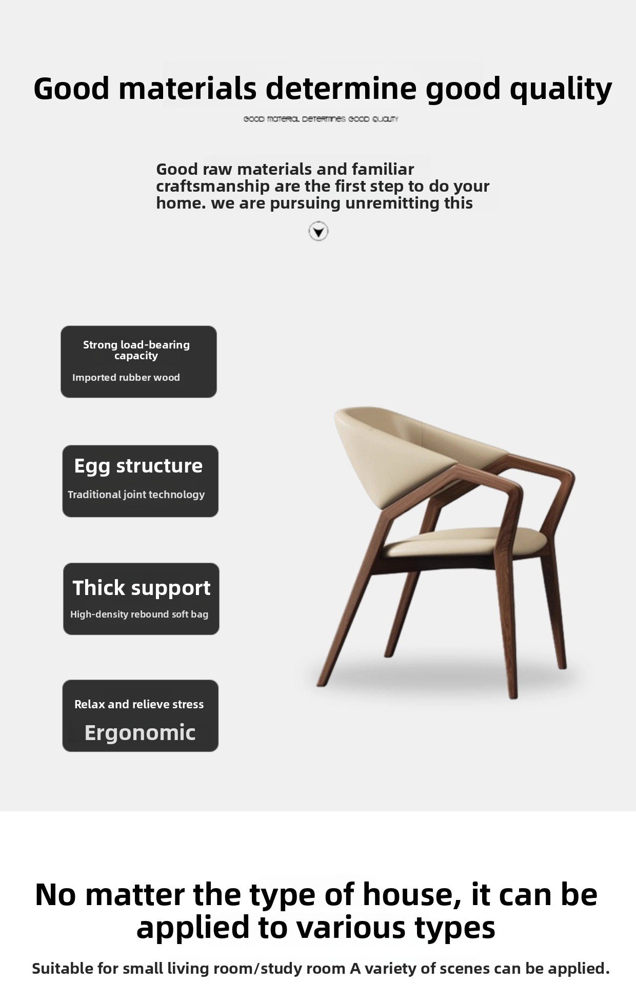 Wood Chair,Grey Wood Dining Chairs,Leather and Wood Accent Chair Italian luxury modern leather dining chair armrest wooden dining room furniture Hotel Cafe Comfortable cushioned back