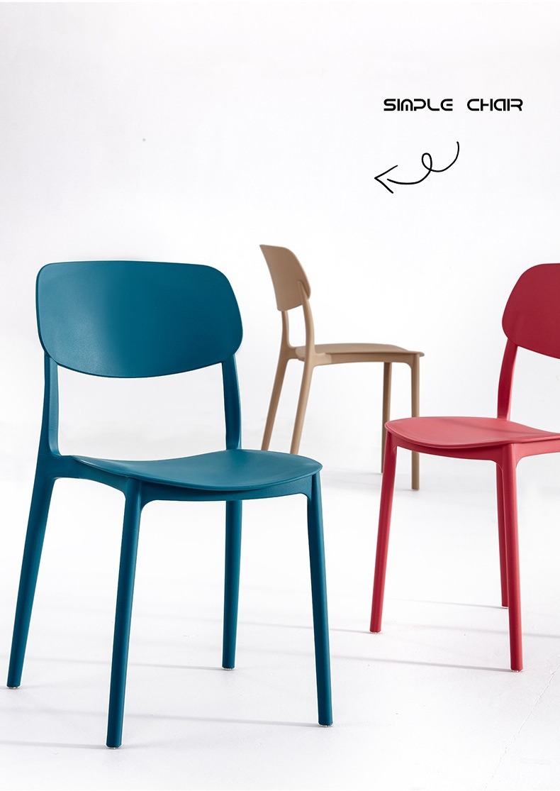 Dining Stools , Plastic Dining Stools , Household Plastic Dining Stools,Supplier Plastic Stackable Dining Chairs Colorful Light Duty Portable Kitchen Cafe Garden High Quality Outdoor Furniture Modern