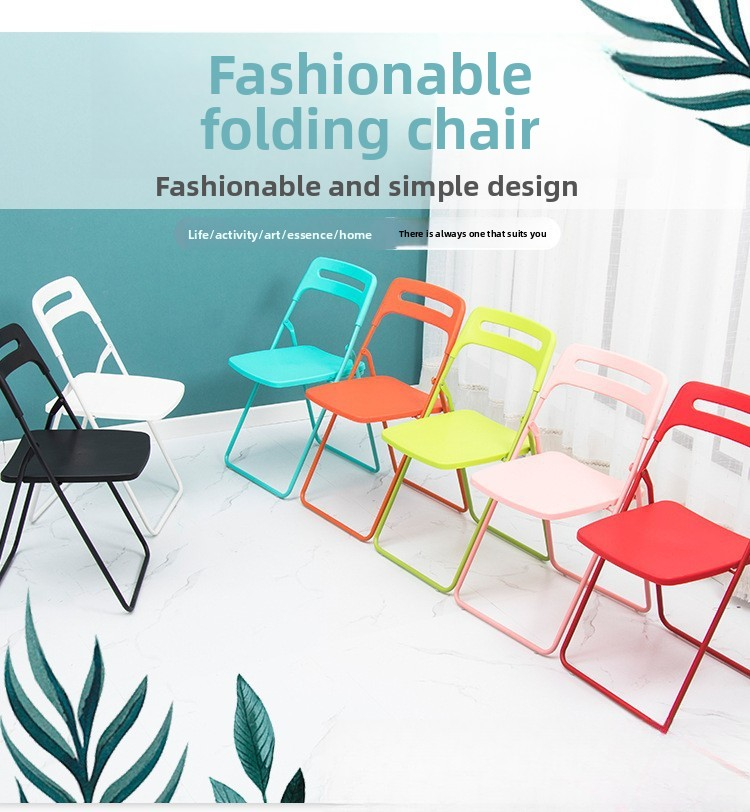 Plastic Dining Chairs,White Dining Chairs Plastic,Plastic Folding Chairs Supplier Modern Portable Folding Chair Stool Back Creative Simple Adult Dining Chairs Home Dormitory Outdoor Plastic