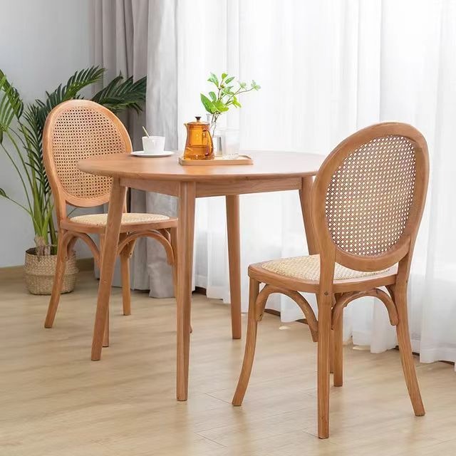 Solid Wood Dining Chair,Solid Oak Chairs,Wooden Kitchen Chairs For Sale EaseNeat Solid Wood Dining Chair Oval Rattan Back For Wedding Hotel Restaurant