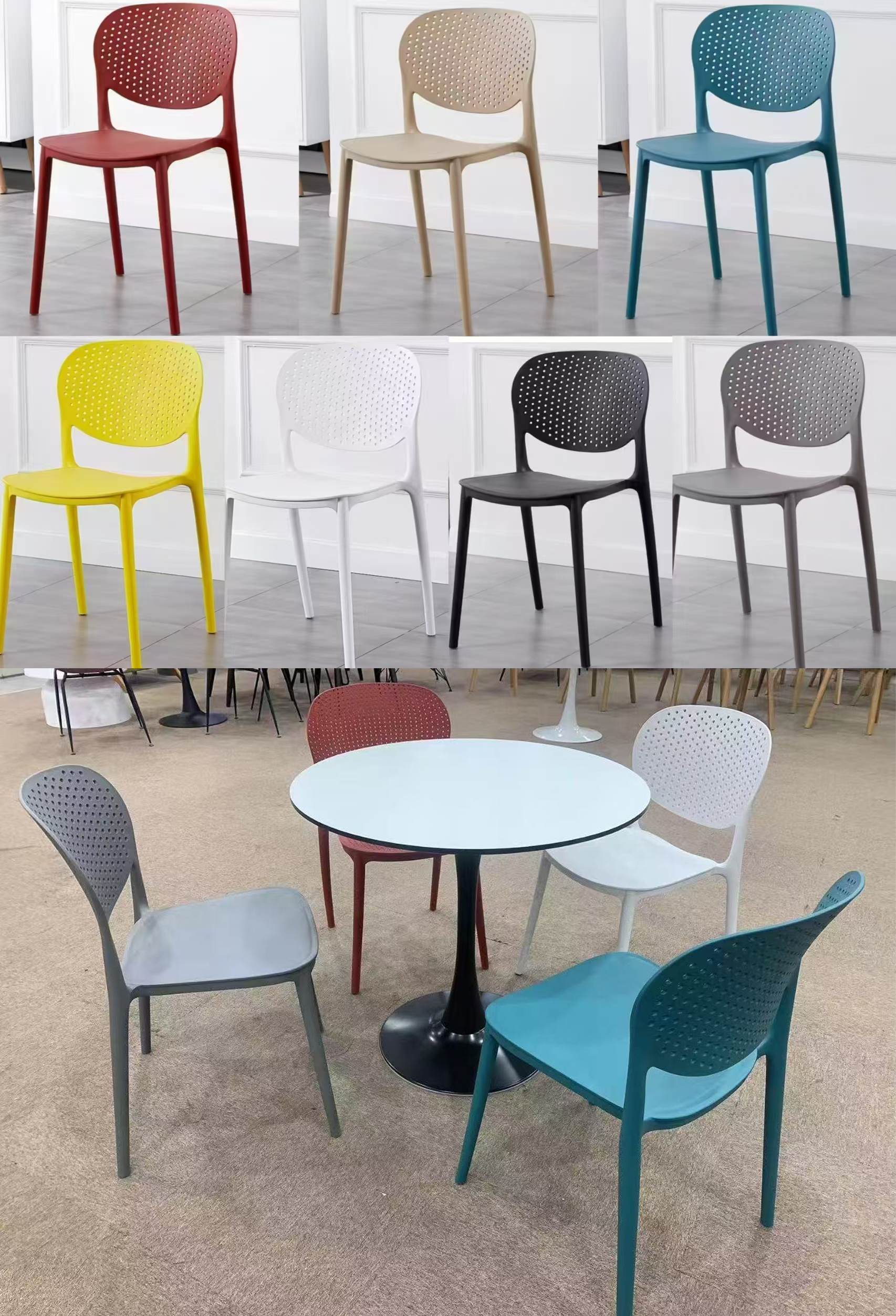 Plastic Dining Chair,Modern Plastic Dining Chairs,Plastic Dining Chairs Set of 4 Supplier Nordic Simple Plastic Dining Chair With Solid Seat for Living Room Balcony Cafe