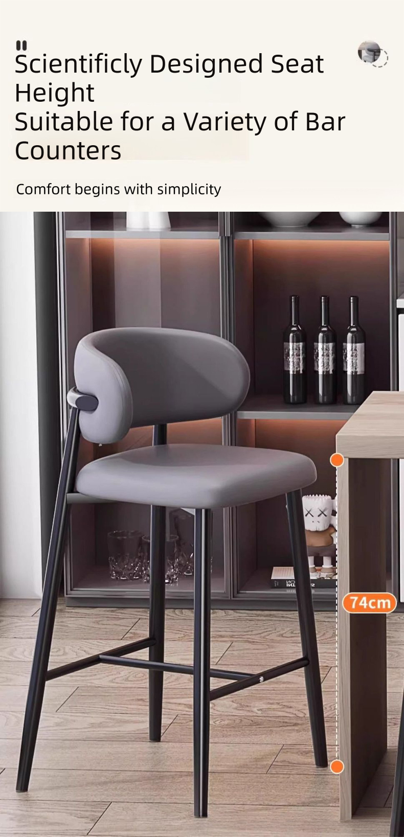 Leather Bar Chair,Leather Counter Stools With Backs,Leather Counter Height Bar Stools Supplier Counter Height Leather Bar Chair With Sturdy Metal Frame for Restaurant Hotel Terrace