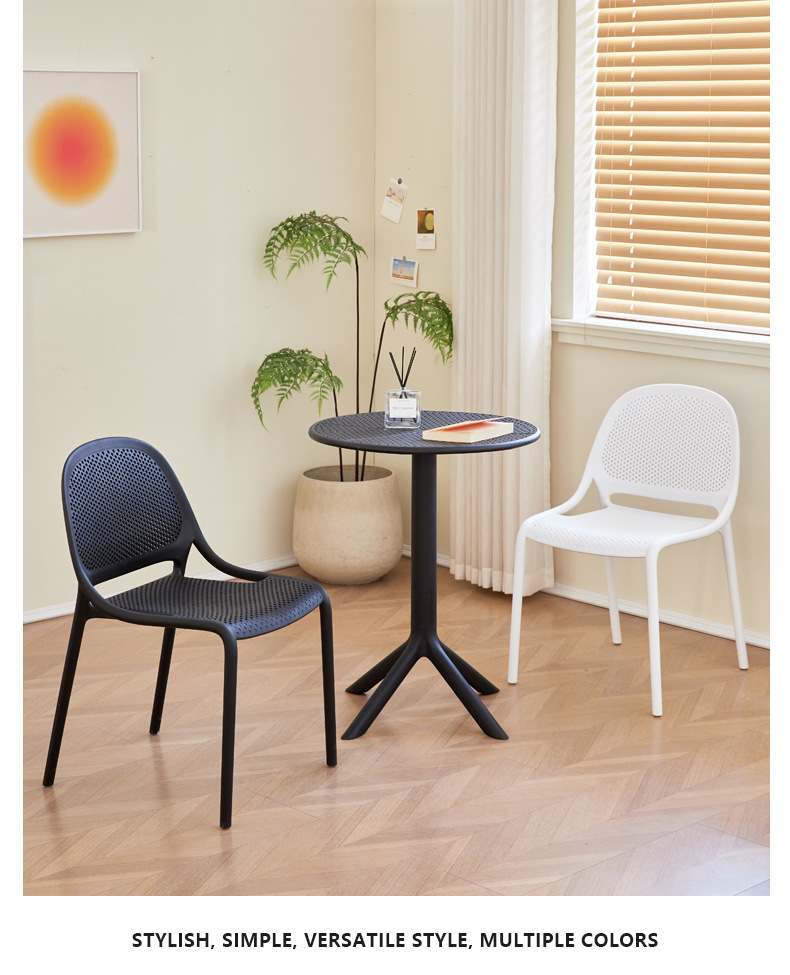 Dining Table , Plastic Household Dining Table and Chair,Wholesale Modern Outdoor & Indoor Plastic Dining Chair Set with Simple Design Coffee Table & PP Chair Stackable Home Furniture