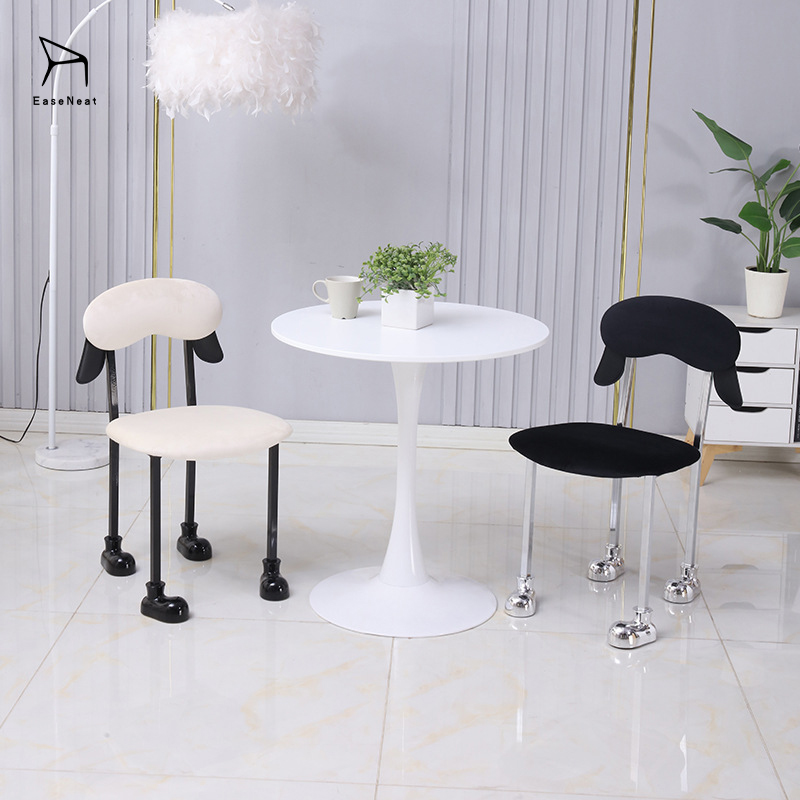 Dining Chair,Living Room Chairs,Hotel Dining Chairs Supplier Cream Style Dining Chair With Sheep Design and Cushion for Dining Room and Vanity
