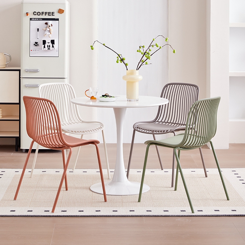 EaseNeat Modern Design PP Stacker Armless Outdoor Coffee Bar Chair for Restaurant Garden Mall Wholesale Party Dining Use,