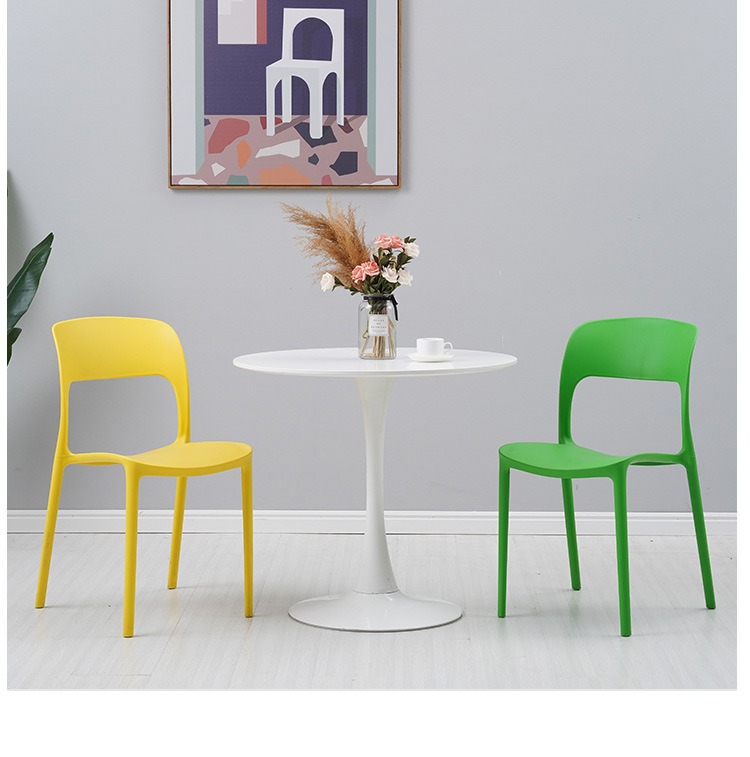 Dining Chairs,Plastic Dining Chairs,Dining Chairs White Plastic EaseNeat High Quality Furniture Modern Plastic Dining Chairs Color Thickened Stackable Living Room Restaurant Coffee Shop Garden