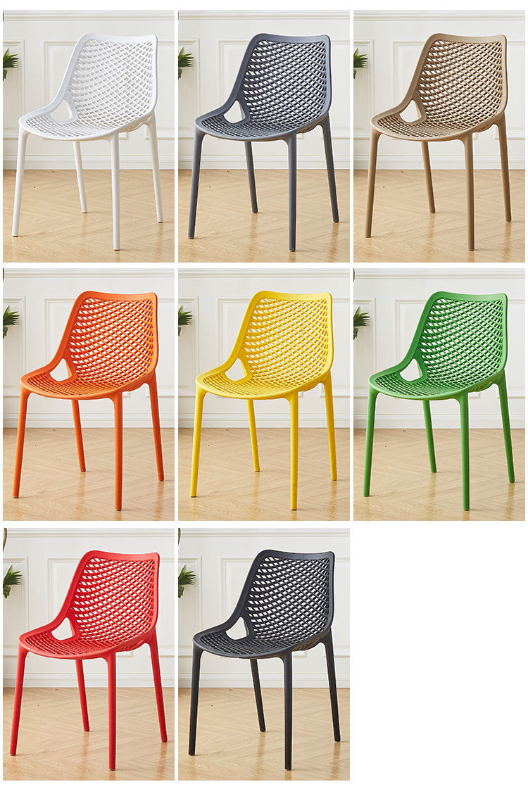Hollow Chair , Plastic Hollow Chair , Thick Plastic Hollow Chair,Plastic Chair Thick Hollow Design Easy Clean Stackable For Restaurant Indoor Outdoor Use