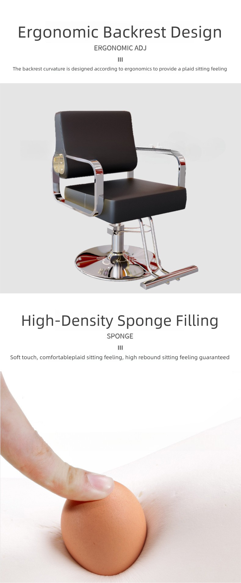 Barber Chair,Black Barber Chair,Barber Chairs Wholesale EaseNeat Ergonomic Leather Barber Chair 360 Swivel Hydraulic Pump for Professional Salon Use