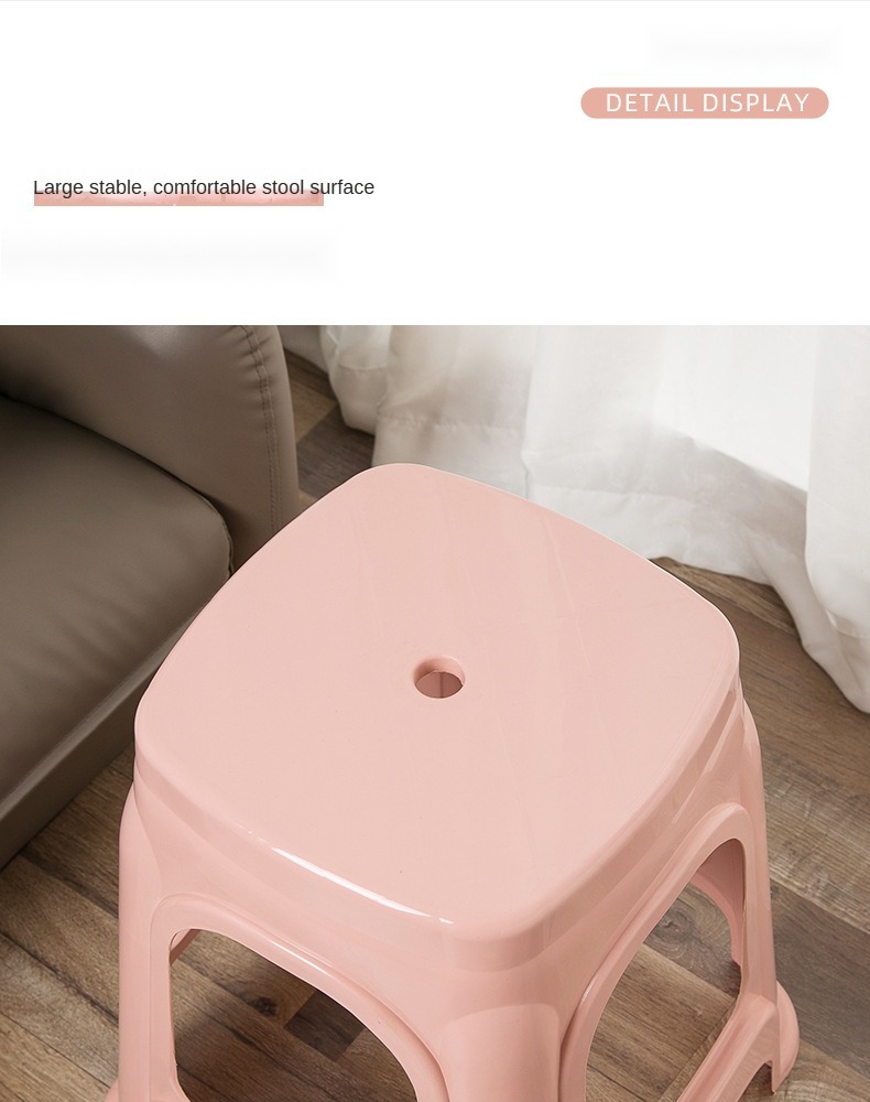 Chair Stool Plastic,Plastic Small Stool,Sitting Stool Plastic,Modern Anti-Drop Portable Chair Stool Thickened Plastic Removable Stackable for Household Bedroom School Warehouse Use for