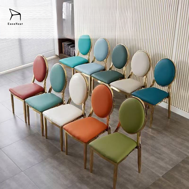 Hotel Chairs,Hotel Dining Chairs,Hotel Banquet Chairs Hot Selling Cheap Gold Round Metal Hotel Chairs Can Be Stacked Wedding Party Banquet Activity Chairs Modern