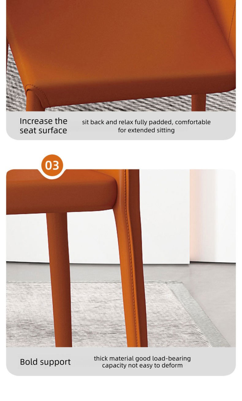 Dining Chairs,Leather Seat Dining Chairs,Modern Leather Dining Chairs Manufacturer Modern Luxury High Backrest Kitchen Hotel Leather Dining Chairs