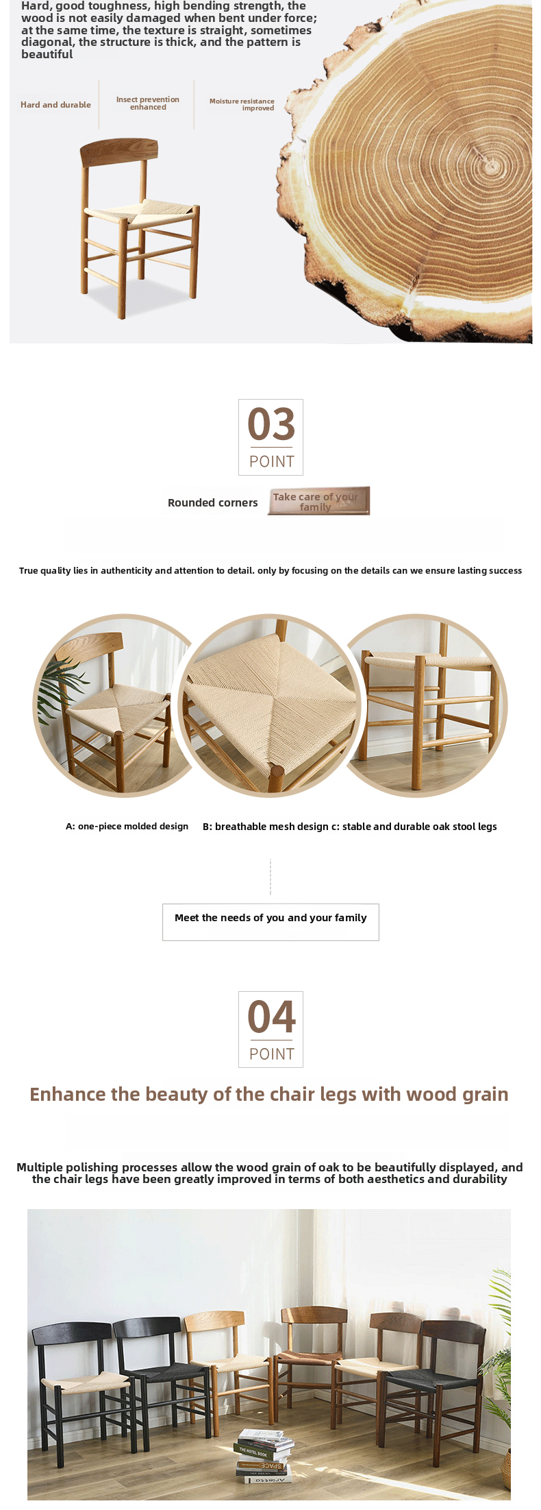 Wooden Chairs,Natural Wood Chairs,Bent Wood Chair Manufacturer Low Price Woven Rope Solid Wooden Chairs Nordic Style Cafe Restaurant Garden Terrace Furniture Modern Leisure