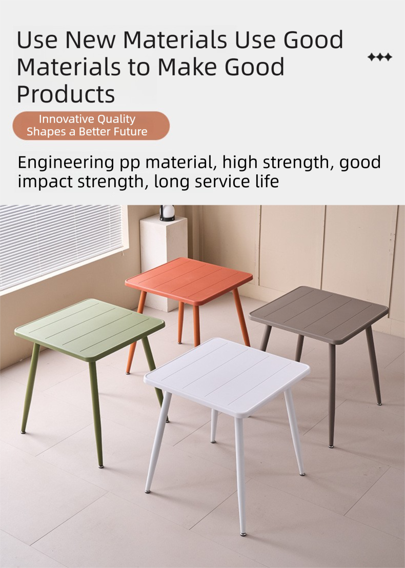 Plastic Dining Table,Plastic Table,Plastic Outdoor Dining Table Supplier Nordic Style Outdoor Plastic Dining Table Set Waterproof for Garden Cafe Terrace