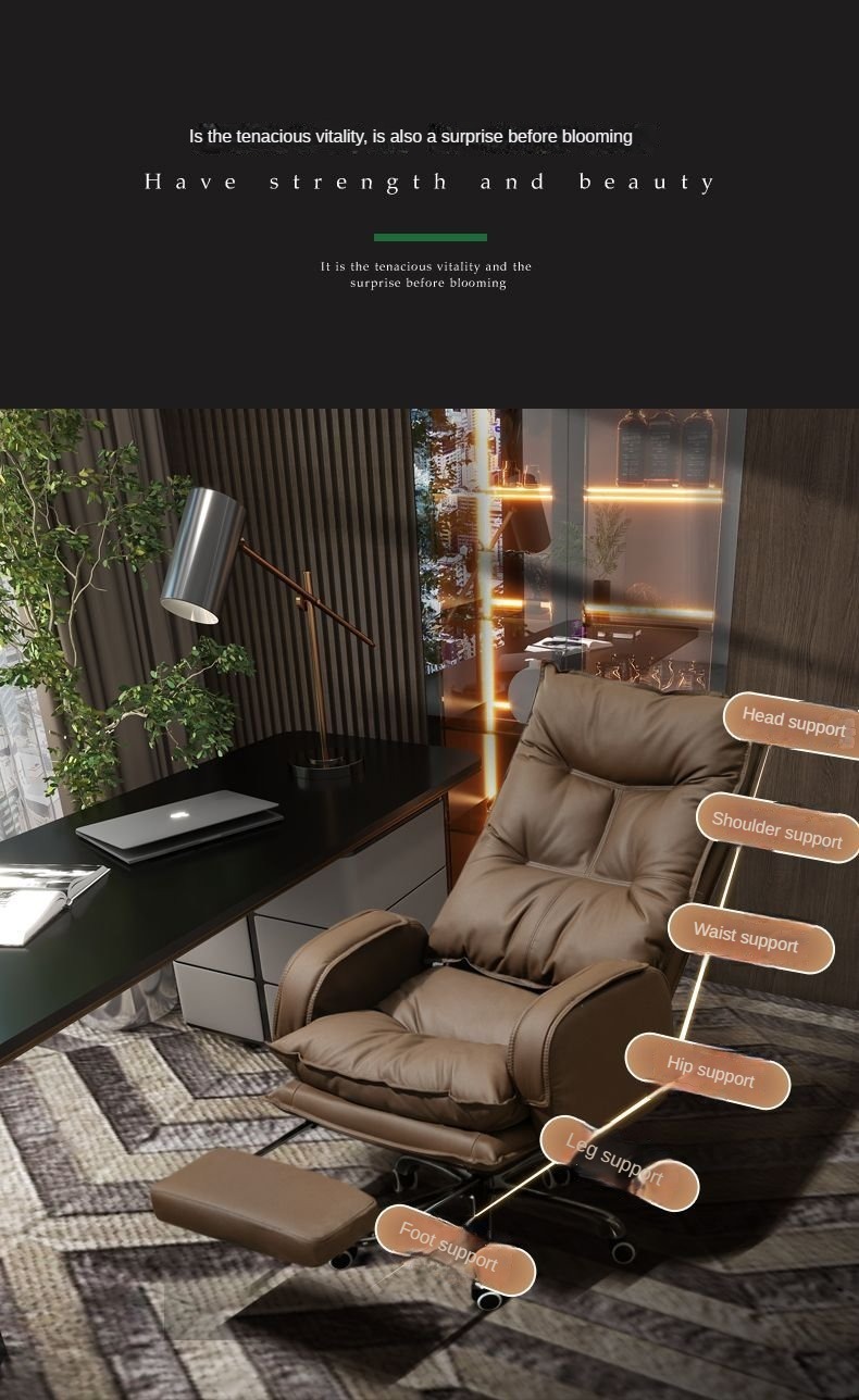 Boss Chair , Rotating Boss Chair , Lifting Rotating Boss Chair,Ergonomic Boss Chair Leather High Elastic Foam Lift Rotate For Study Living Room