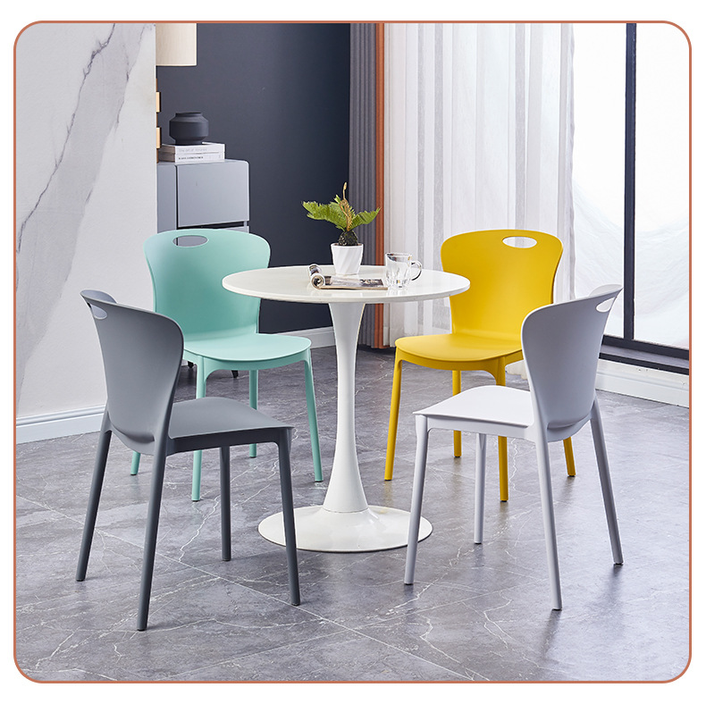 Modern High Quality Light Colored Plastic Dining Chairs Comfortable Stackable for Kitchen Coffee Shop Mall Living Home Furniture,high quality Plastic Chairs , Minimalist high quality Plastic Chairs , Nordic Minimalist high quality Plastic Chairs