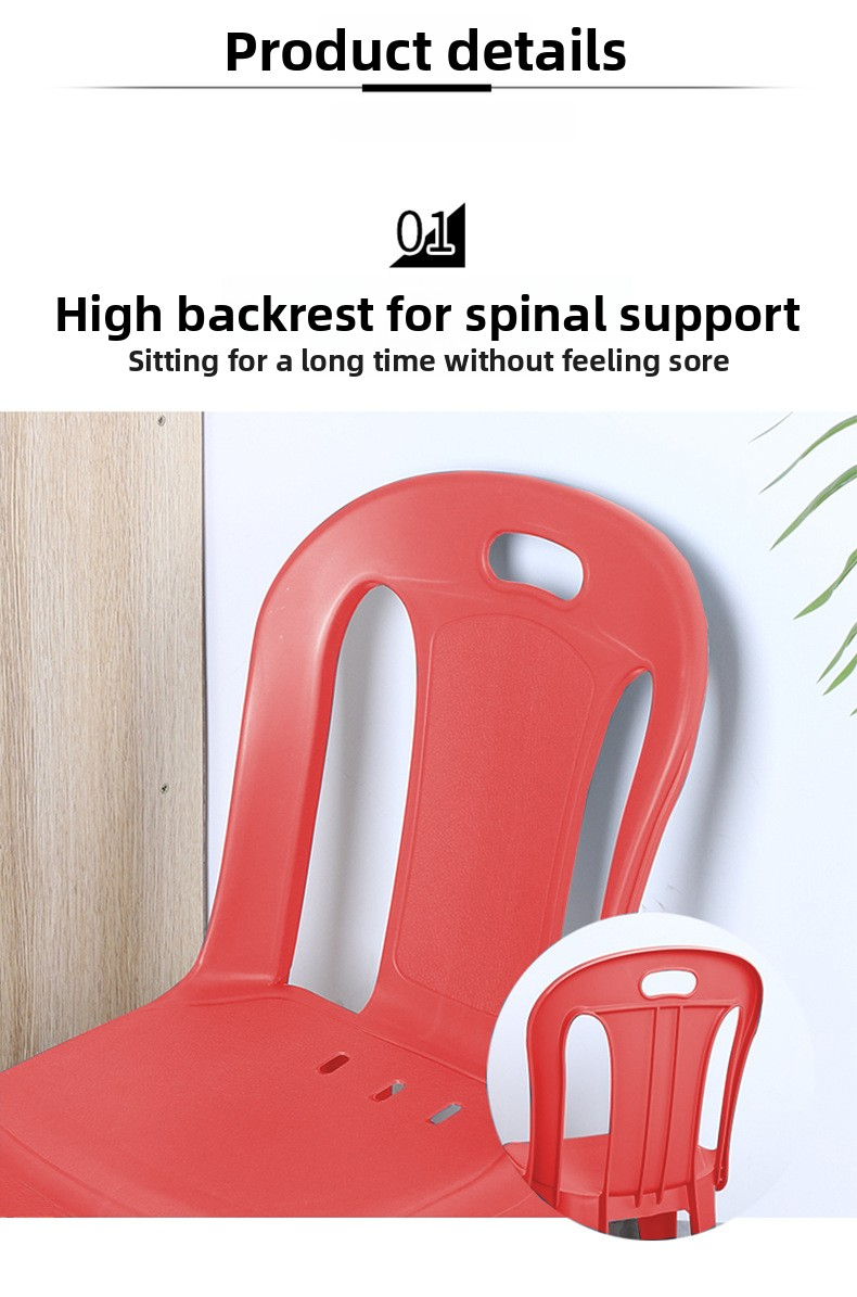 Plastic Chair,Blue Plastic Chairs,Hard Plastic Chairs A thickened back design provides enhanced strength and comfort