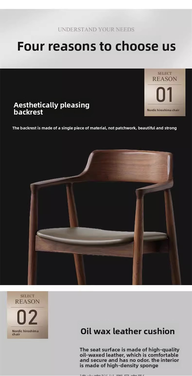 Wood Dining Chairs,Natural Wood Dining Chairs,Grey Wood Dining Chairs Wholesale Modern Minimalist Style Coffee Shop Furniture Solid Wood Dining Chairs Kitchen Dining Room with Leather Seats