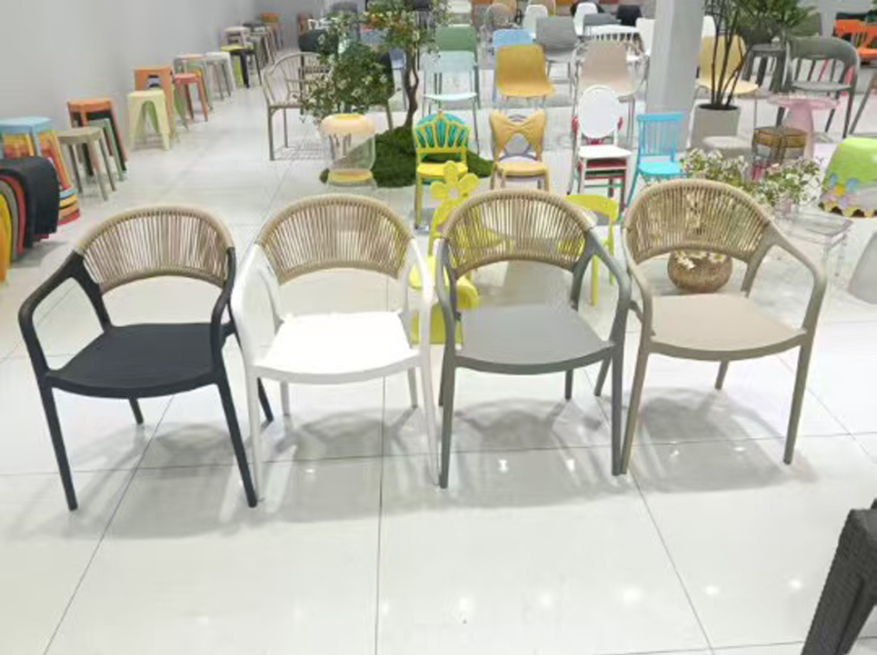 Dining Chair,Commercial Restaurant Chairs,Stacking Dining Chairs Manufacturer Stackable Durable Pp Plastic Outdoor Garden Patio Chair With Rope Dining Chair