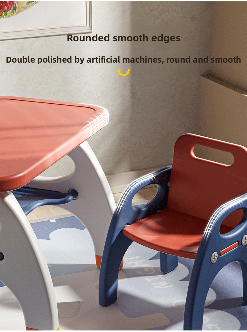 Baby Plastic Table and Chair,Best Dining Table Set,Small Table and Chair Set EaseNeat Ergonomic Children Learning Table and Chair Set Plastic Small Easy to Install