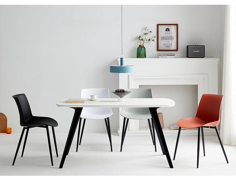 Wholesale Cheap Stackable Dining Chairs Grey Orange Polypropylene Outdoor Garden Park Home bar Gym Bathroom Use