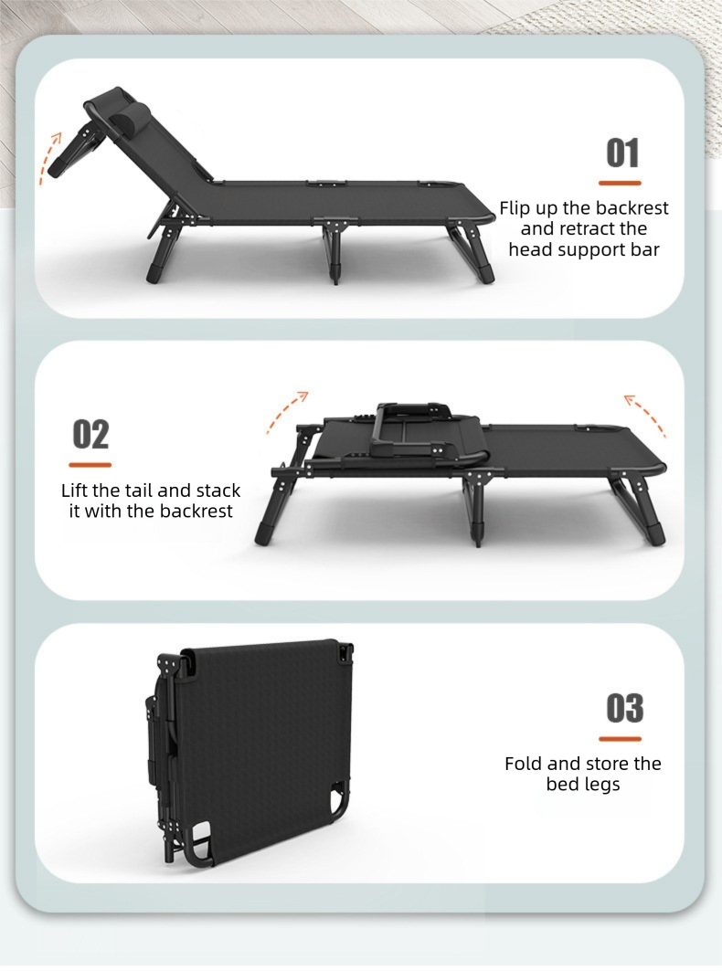 Foldable Bed,Portable Foldable Bed,High Quality Foldable Bed Wholesale Lightweight Steel Frame Foldable Bed Comfortable for Office Nap Time