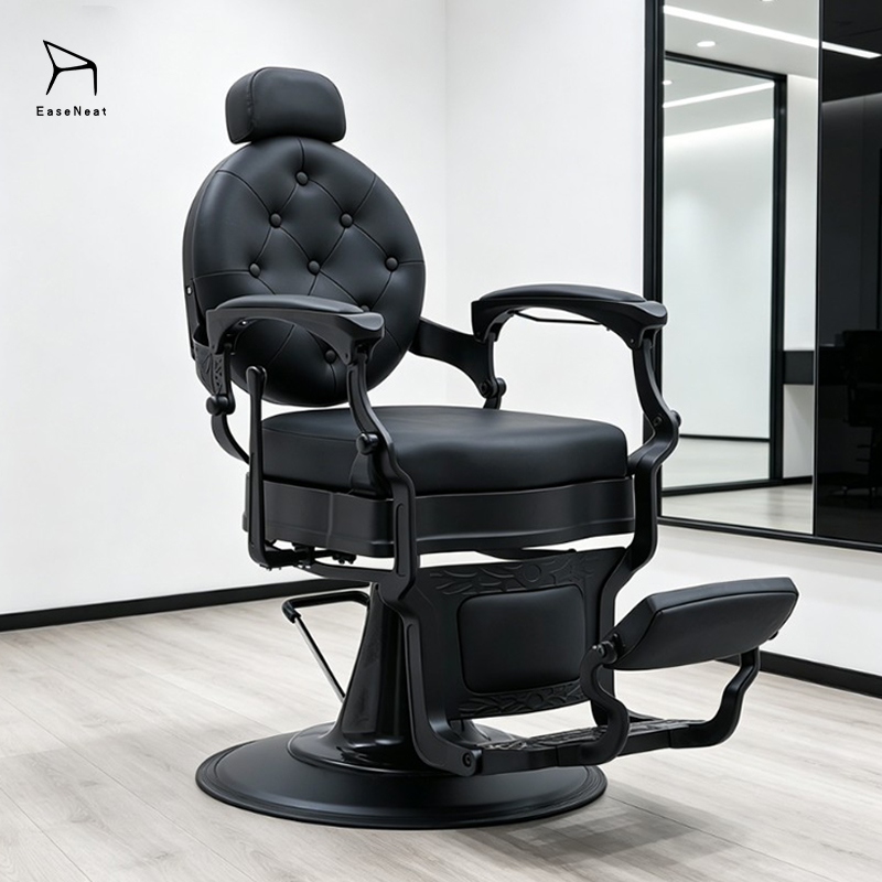 Barber Chair,Black Barber Chair,Barber Chairs Wholesale Wholesale Luxury PU Leather Barber Chair Heavy Duty Adjustable Reclining for Men Salon
