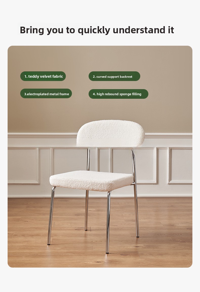 White Dining Room Chairs,Velvet Chairs Dining,4 Chairs Dining Room Sets,Manufacturer Stackable Style Dining Chairs Dining Velvet Chair Modern White Nordic Living Room Chair