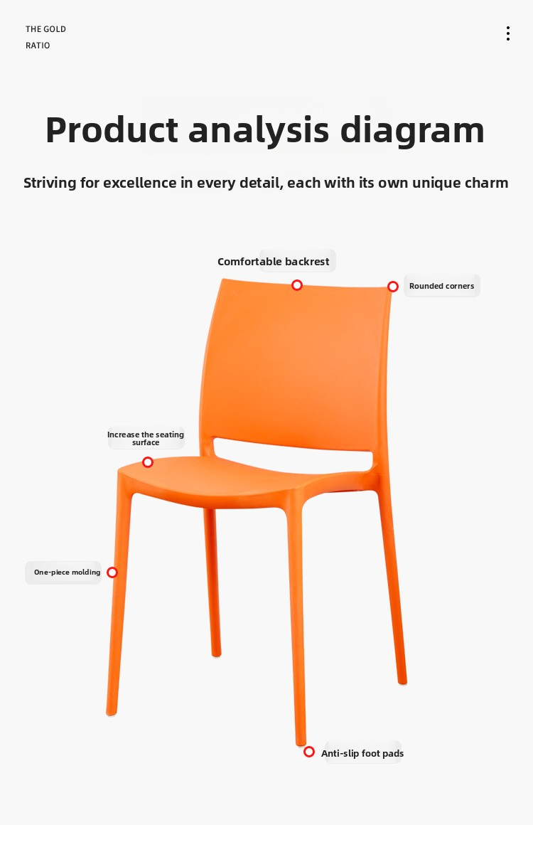 Plastic Dining Chairs,White Plastic Dining Chairs,Plastic Outdoor Dining Chairs EaseNeat Factory Wholesale Stackable Polypropylene Dining Chairs for Living Room Hotel Commercial