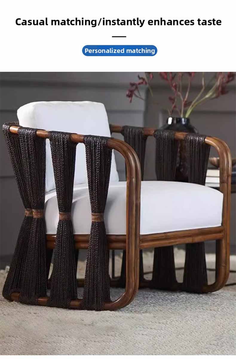 Single Sofa,Garden Chairs and Sofas,Sofa With Coffee Table Supplier Outdoor Rattan Garden Sofa With Aluminum Wood Frame Waterproof for Terrace Balcony Use