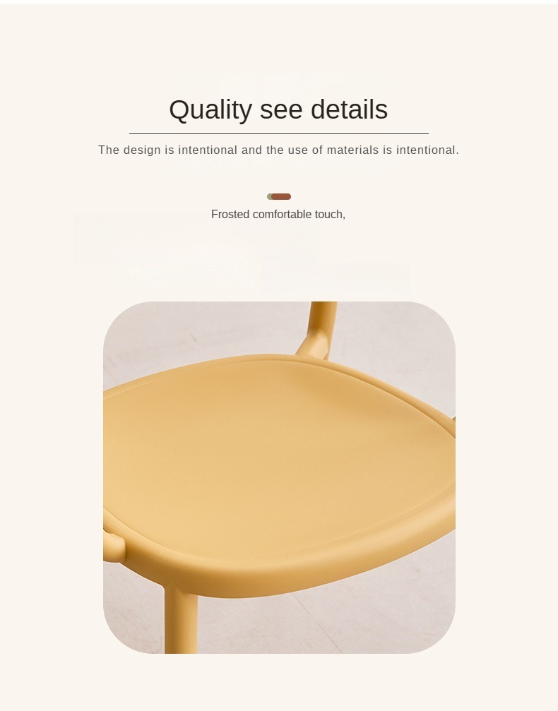 Chair with Plastic Cover,Patio Chair Plastic,Modern Chair Plastic,Stackable Armrest PP Dining Chair Light Grey New Design Wedding Garden Outdoor Waterproof Modern and Simple