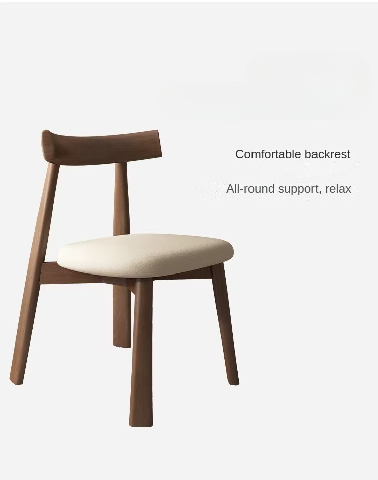 Wooden Chair , Study Wooden Chair , Study Wooden Chair for Study Room,EaseNeat Space Saving Dining Chair Modern Solid Wood Construction Wooden Backrest Chair Commercial Furniture for Coffee Shop