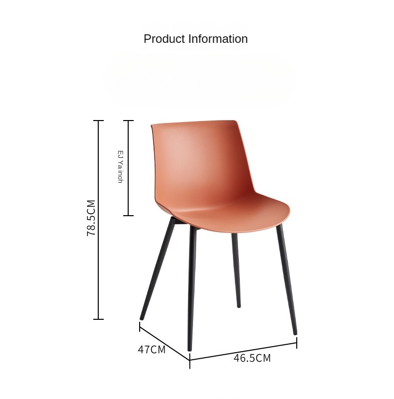 Wholesale Cheap Stackable Dining Chairs Grey Orange Polypropylene Outdoor Garden Park Home bar Gym Bathroom Use