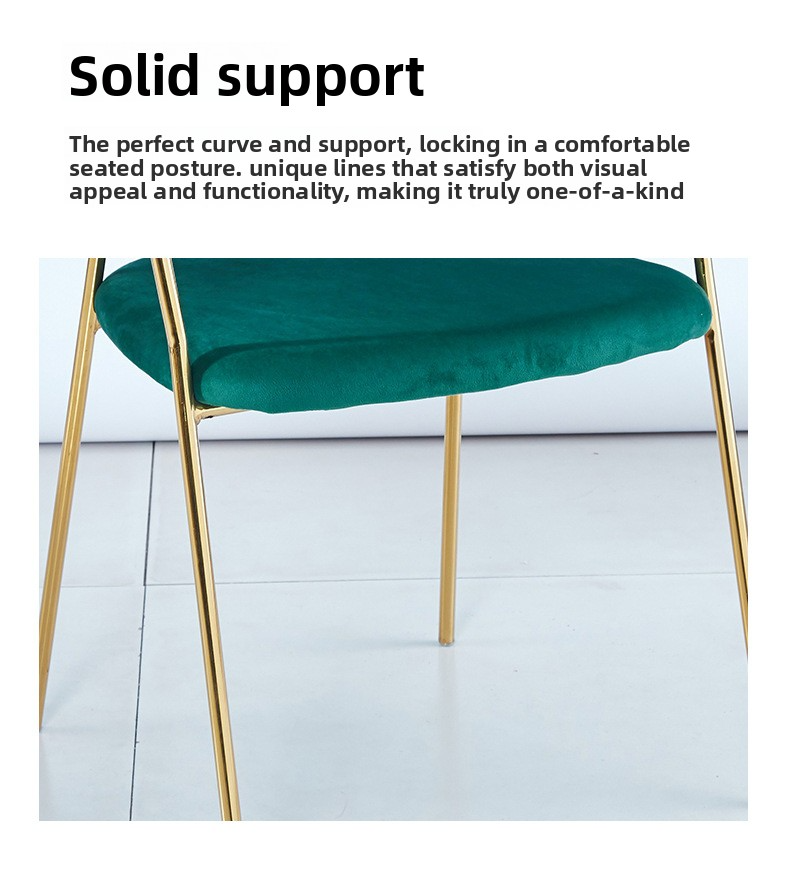 Velvet Dining Chair,Velvet Dining Chairs Set of 6,Green Velvet Chairs Dining EaseNeat Light Luxury Multi Color Dining Chair Metal Frame For Restaurant Kitchen Home Furniture