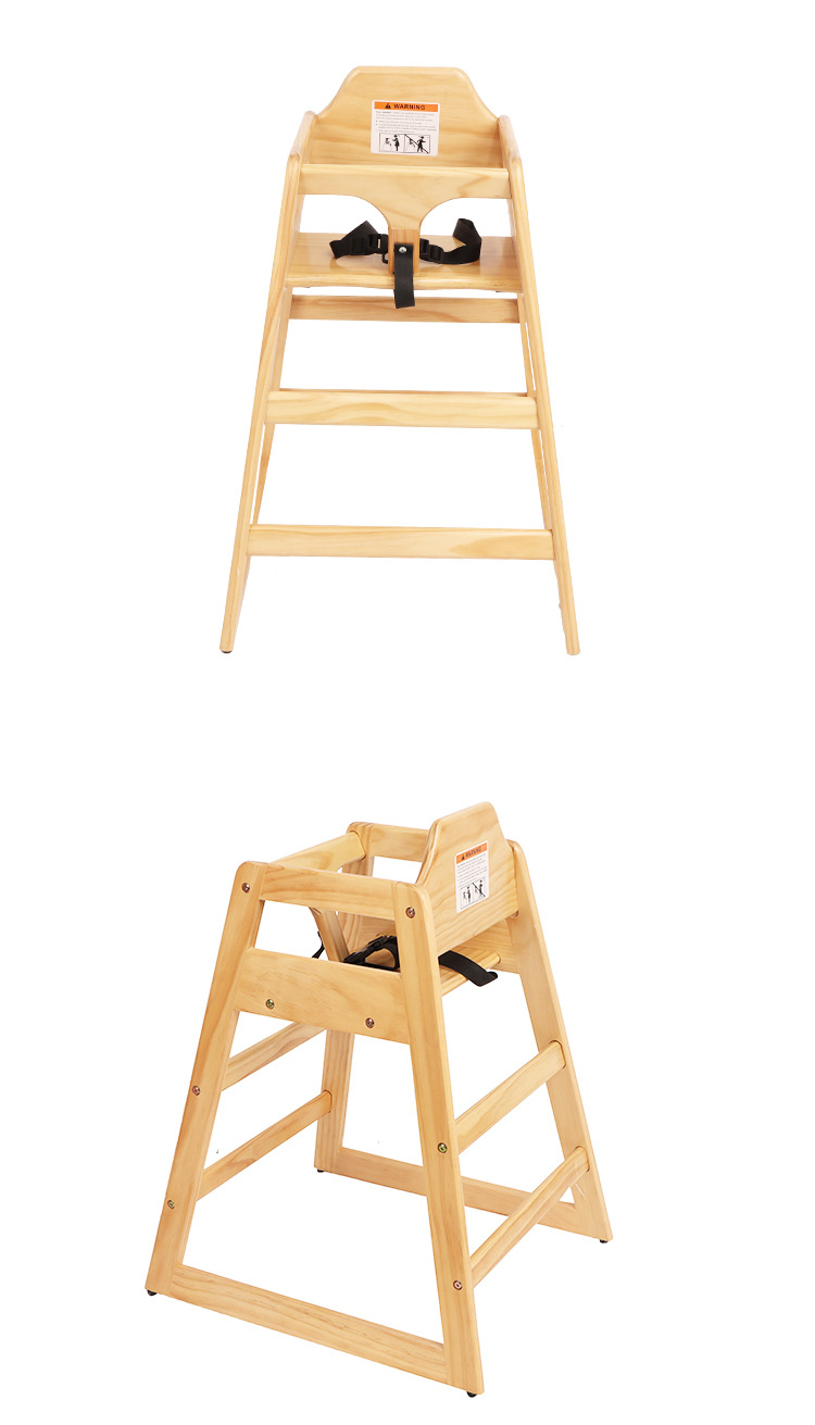 Baby Chair,Wooden Highchair,Best Portable High Chair EaseNeat Commercial Grade Stackable Solid Wood Baby Chair for Restaurant Hotel and Family Dining