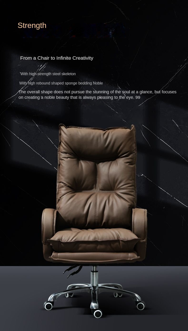 Boss Chair , Rotating Boss Chair , Lifting Rotating Boss Chair,Ergonomic Boss Chair Leather High Elastic Foam Lift Rotate For Study Living Room
