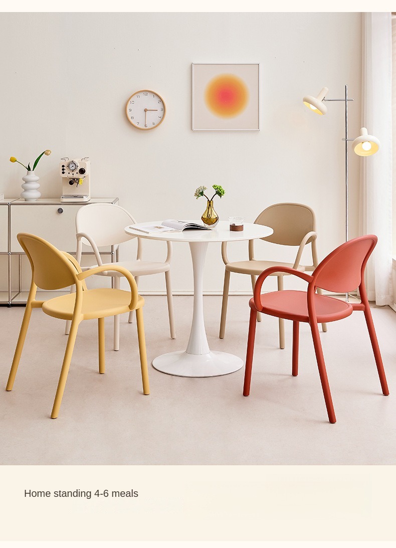 Chair with Plastic Cover,Patio Chair Plastic,Modern Chair Plastic,2025 Colorful Plastic Dining Chairs Modern Design Restaurant Kitchen Coffee Shop Garden Event Stackable and Simple Chairs