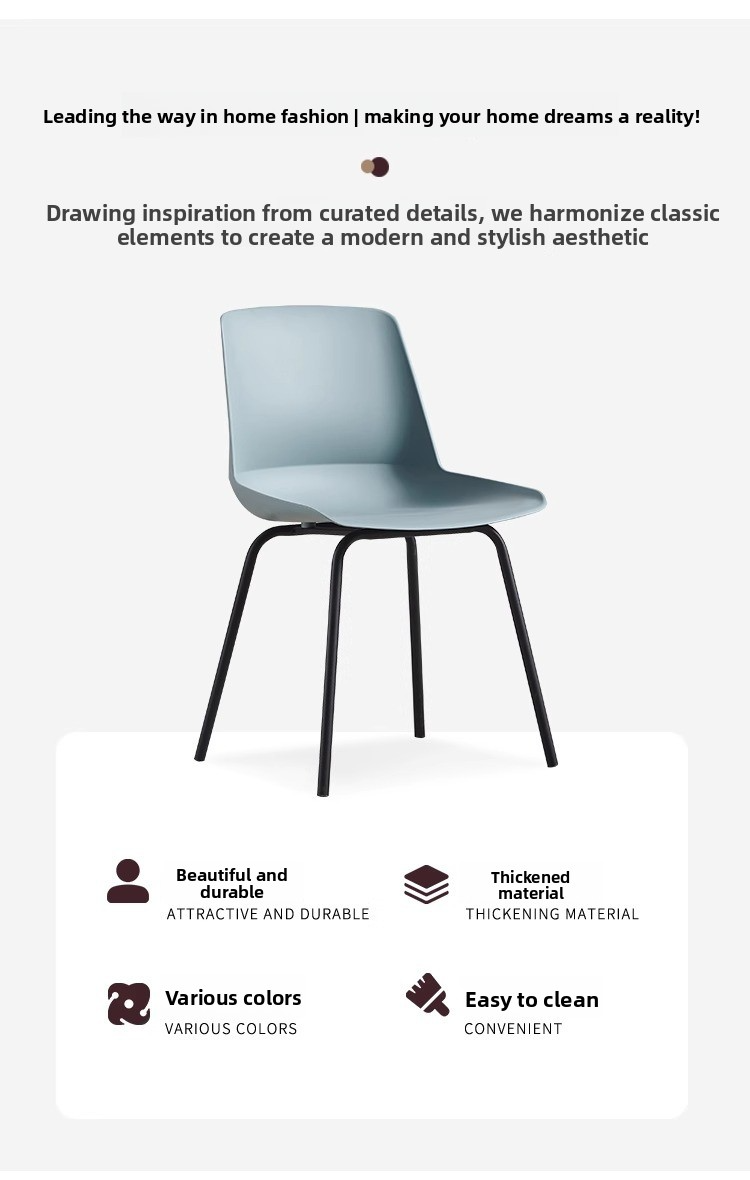 Plastic Dining Chair,Modern Plastic Dining Chairs,Plastic Dining Chairs Set of 4 Supplier Dark Gray PP Plastic Dining Chair Affordable For Coffee Shop Bistro Cafe Commercial Space