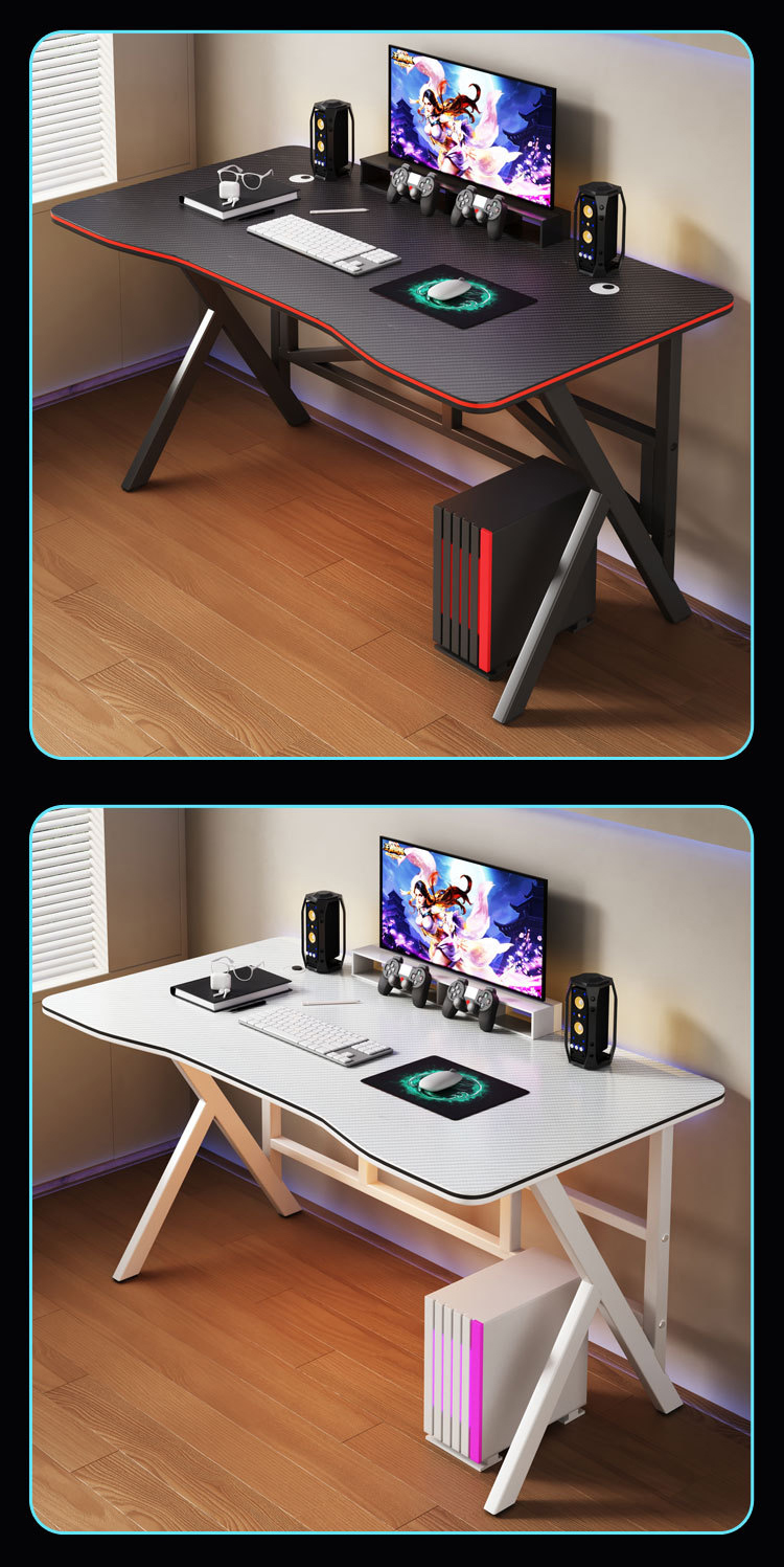Gaming Table,E-sports Table,Modern Gaming Table Manufacturer Modern Simple PC Gaming Table Carbon Fiber Textured E-sports Table with Chair Assembly Suitable for Home Bedrooms