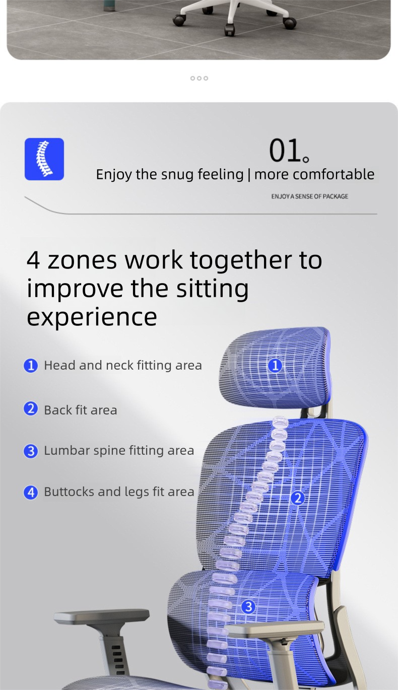 Office Chair,Modern Leather Office Chair,Commercial Office Chairs EaseNeat Executive Ergonomic Mesh Office Chair With Wheels for Luxury Home Office and Business