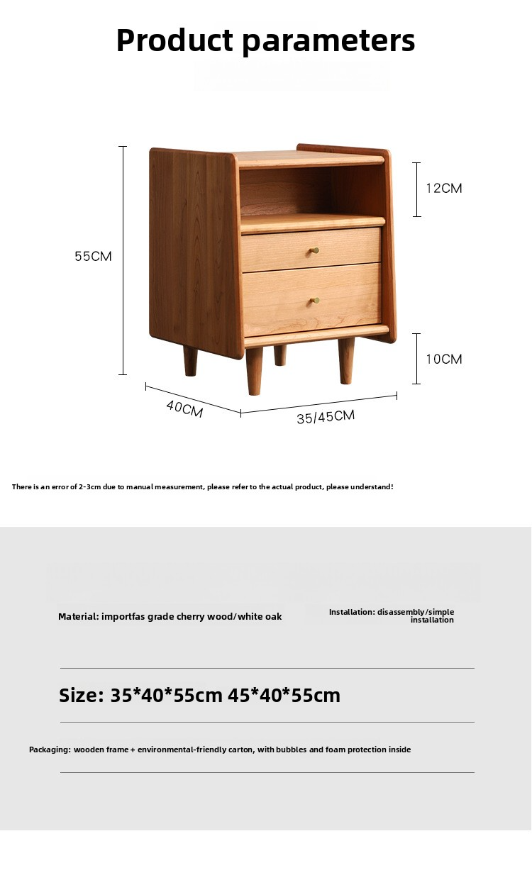 Nightstand,Bedside Table,Locker Nightstand EaseNeat Wholesale Furniture Bedroom Small Apartment Living Room Indoor Solid Wood Nightstand