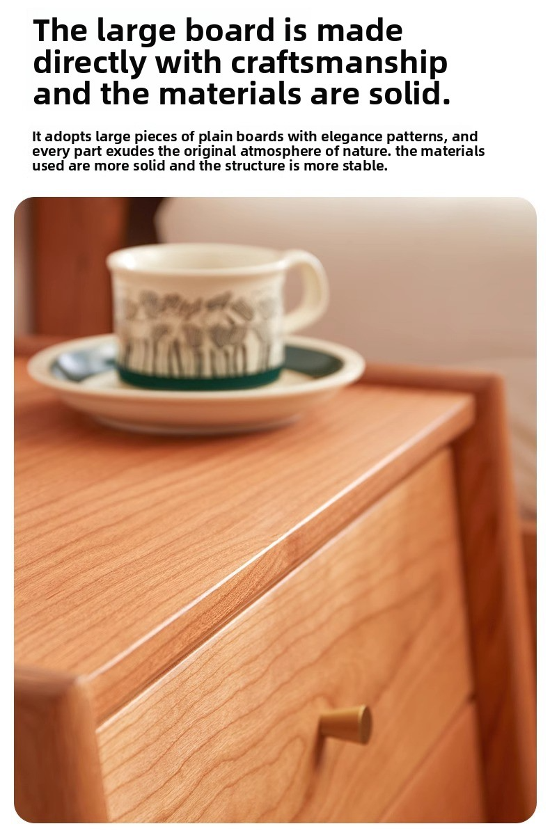 Bedside Cabinet,Oak Nightstand with Drawers,Wide Nightstand with Drawers Manufacturer Nordic Style Modern Solid Wood Bedroom Furniture 2 Drawer Bedside Cabinet