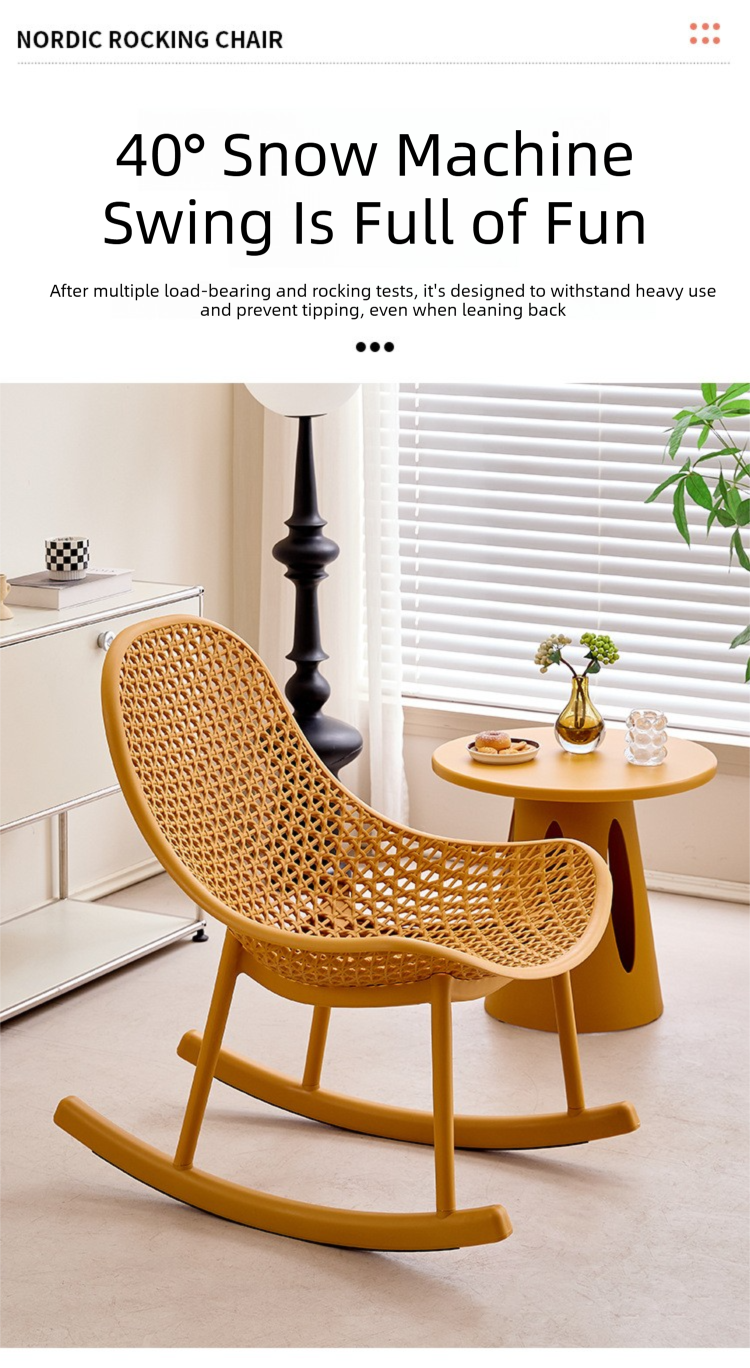 Plastic Rocking Chair,Plastic Resting Chair,Plastic Outdoor Rocking Chair Supplier Plastic Rocking Lounger Chair for Living Room Balcony With Weather Resistant Frame