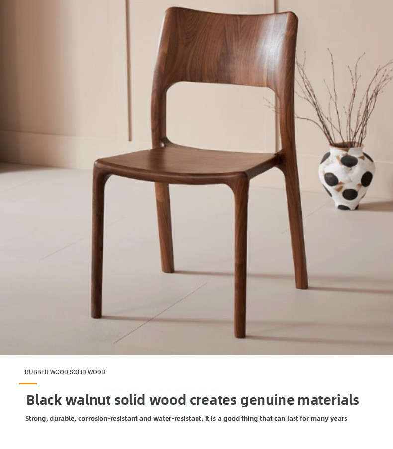 Wood Dining Chairs,Natural Wood Dining Chairs,Light Wood Chairs EaseNeat Luxurious Design Wood Material Chair Simple Practical Kitchen Hotel Living Room Solid Wood Dining Chairs