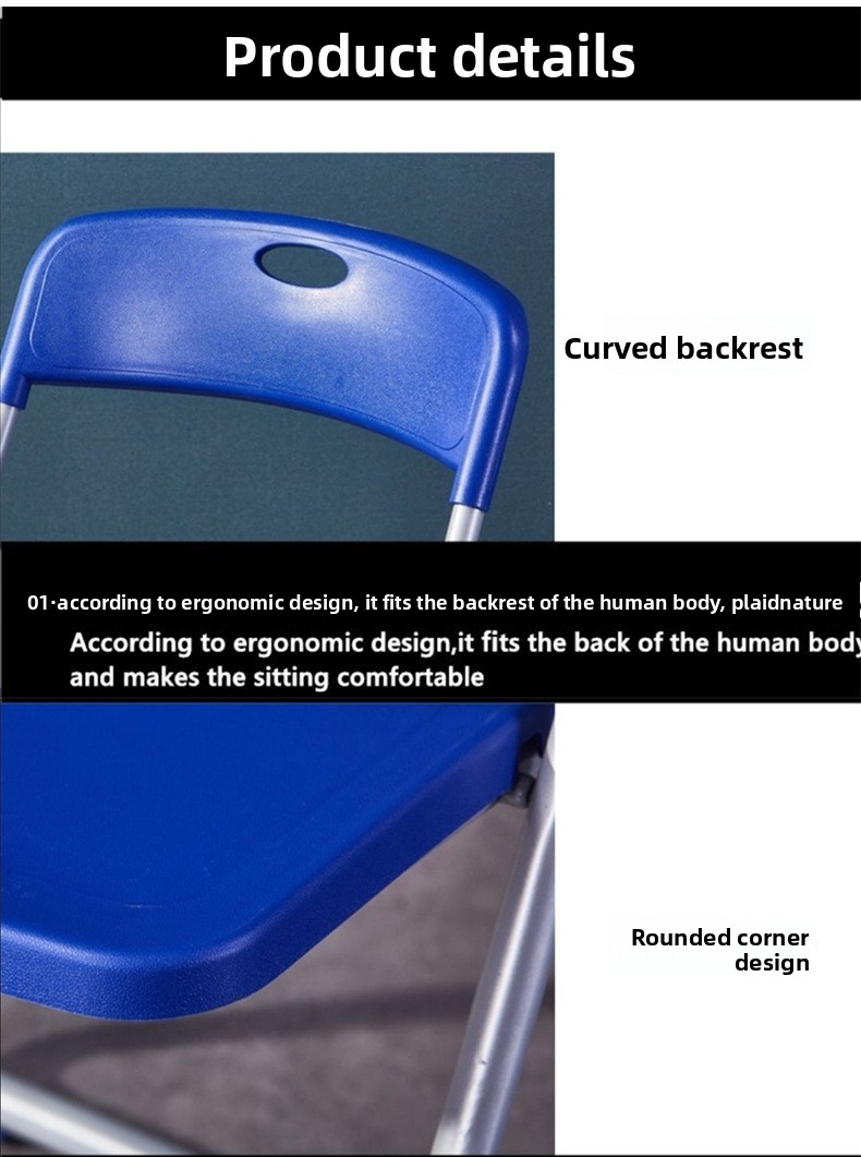 Plastic Folding Chair,Plastic Stack Chairs Outdoor,Black Folding Chairs Plastic EaseNeat Modern White Plastic Folding Dining Chair Family Office Conference Chair for Wedding Banquet Activity Home Furniture